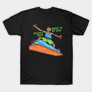 Ocean's Roar Skeleton Beach Party T-Shirt